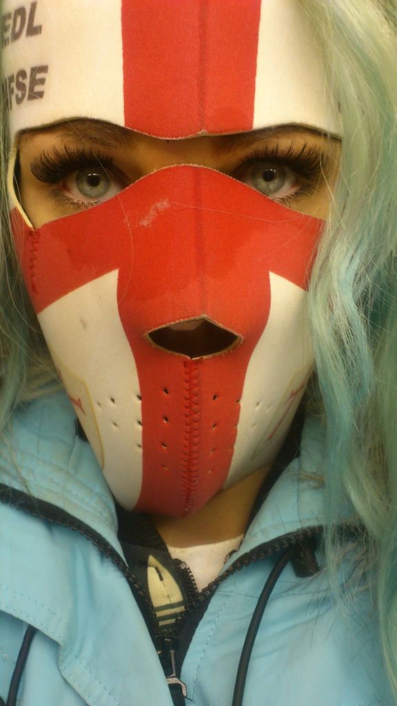 Lorraine Percival with EDL mask
