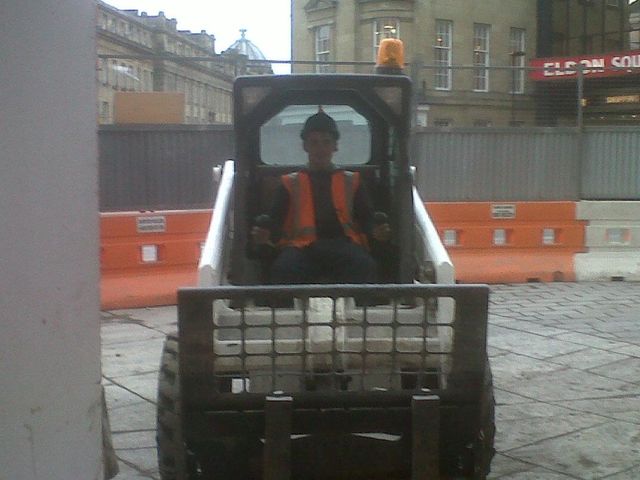 Kieron M Wright at work on Northumberland Street, Newcastle