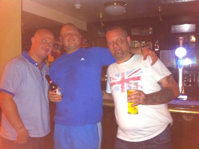 Lee Dunn with Neil Dagga North East EDL members