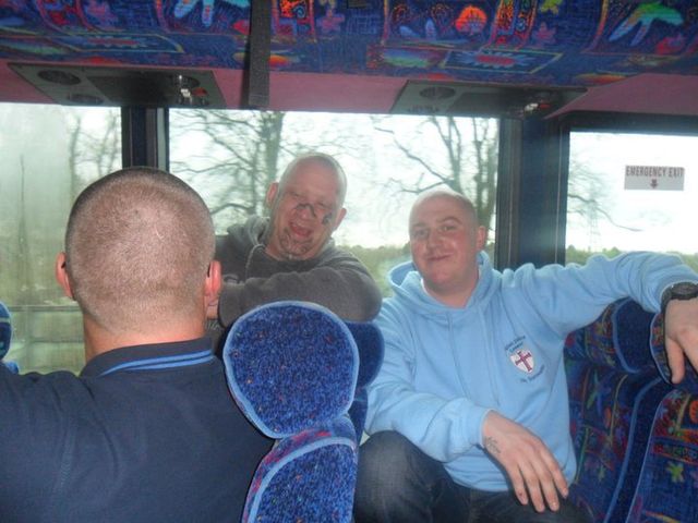 Lee Dunn with North East EDL members