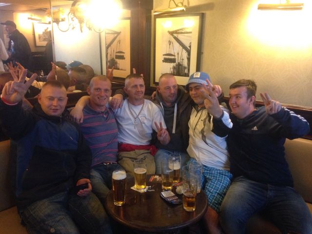 Lee 'England' with North East EDL members