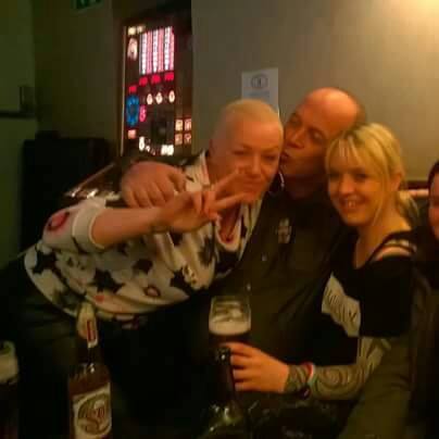 Linzi Brown with John Connolly and Hollie Smallwood - North East EDL members