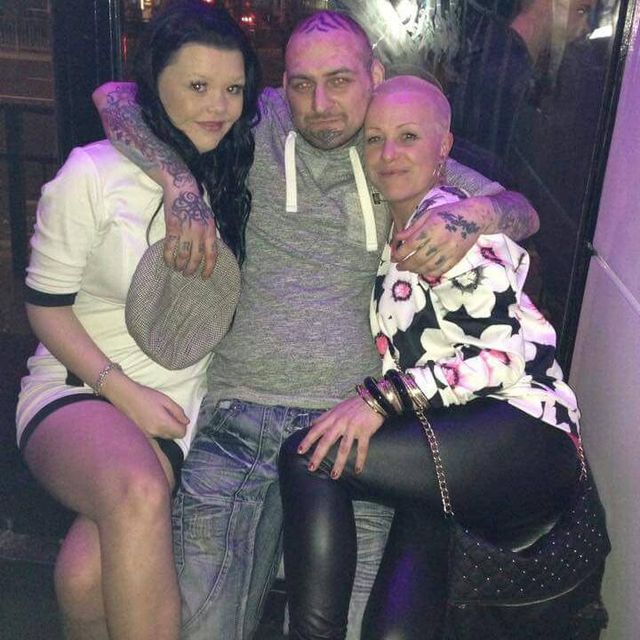 Linzi Brown with Isaac Callison a Heroin dealer and kidnapper - North East EDL
