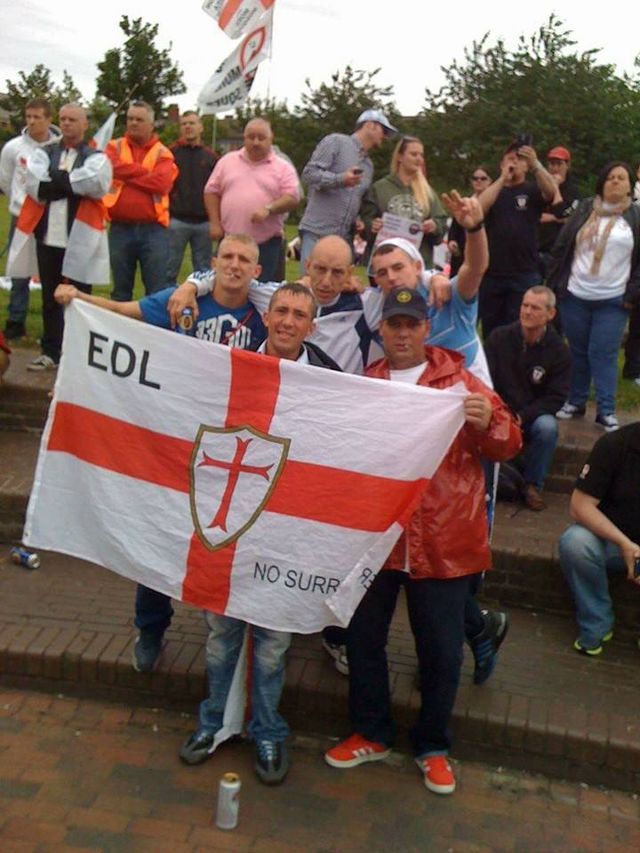 Marc Foster with EDL members