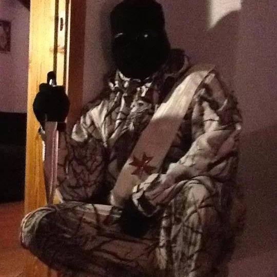 Marc Foster posed with a knife