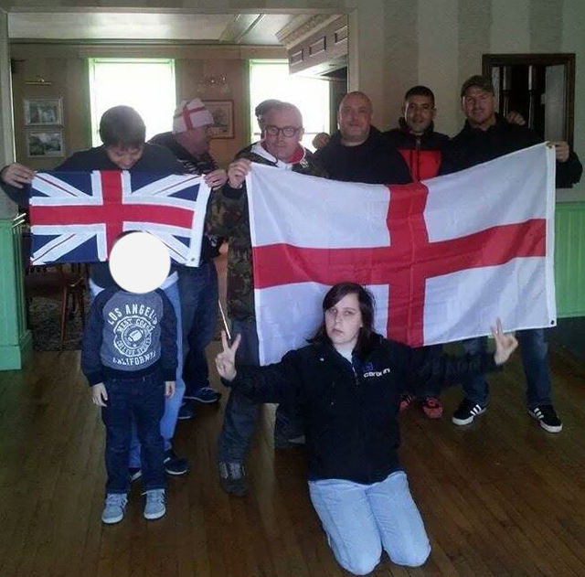 Mark Richard Isadore and NEI members with child abuser EDL member Mark Pearson