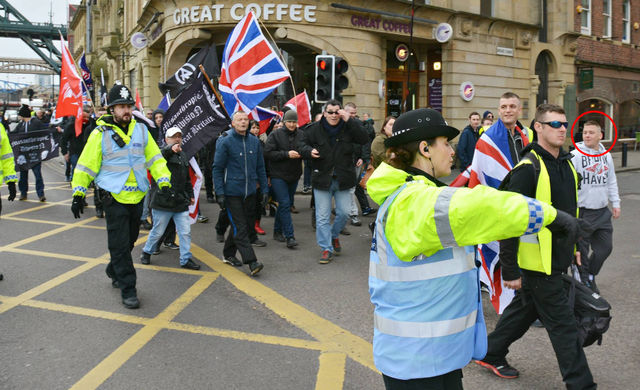 Martin Hogarth at National Action's White Man March, Newcastle 2015