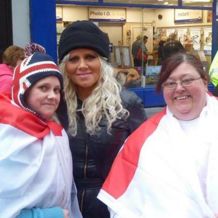 Ann Graham with Laura Mason - North East EDL