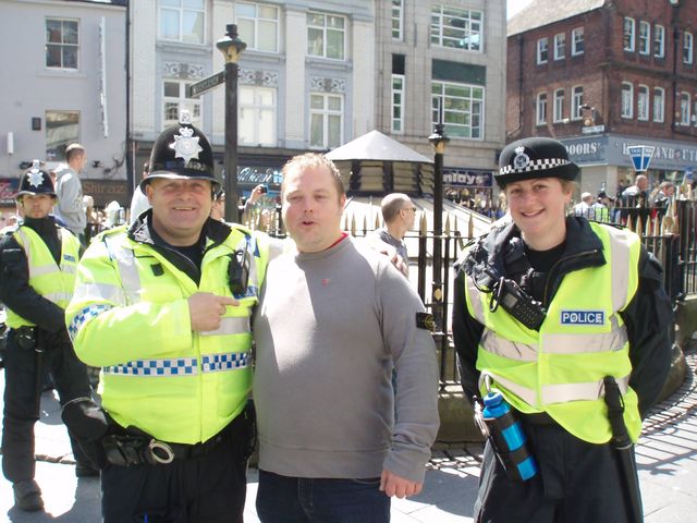 Tony Hamlinton at North East EDL demo 25th May