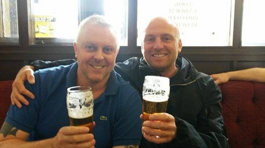 Shaun Ramsay with North East EDL Regional Organiser Steve Hewitt