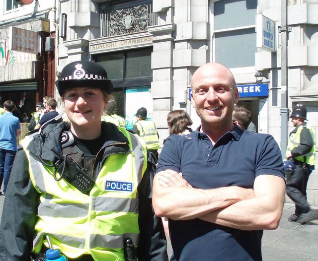Shaun Ramsay at NE EDL demo 25th May 2013