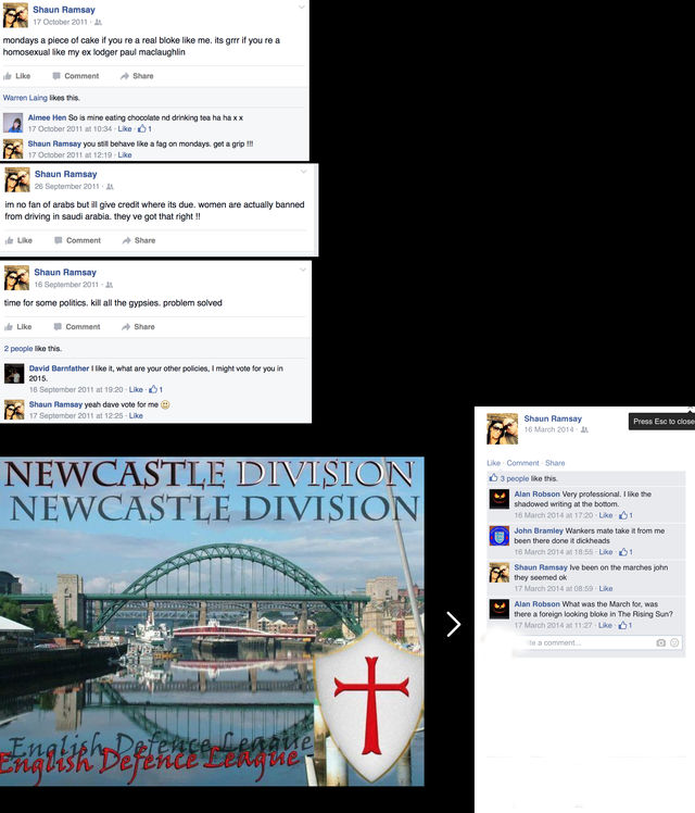 Shaun Ramsay's racist and violent comments