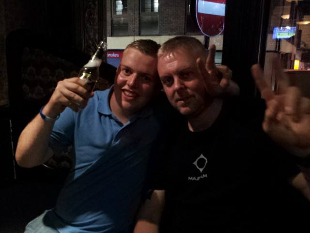 Terry Allin with Steve Hewitt - Pumpherys Bar