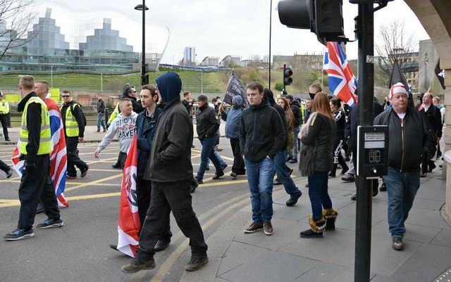 Terrence Oneil at National Action's White Man March in Newcastle