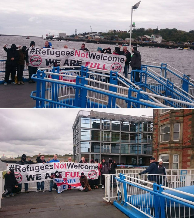 Gary Anthony Doyle with North East EDL at recent flash demo