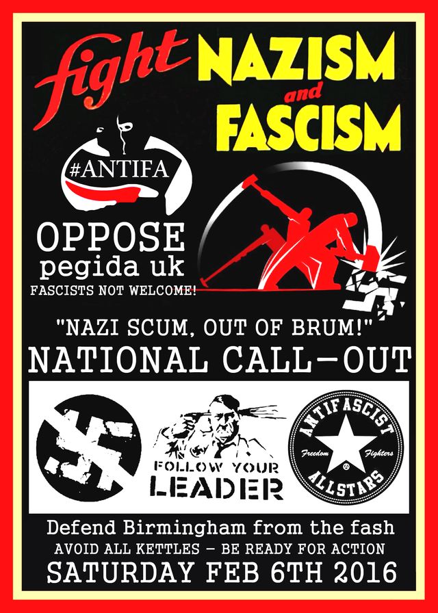 "Nazi Scum, Out Of Brum"
