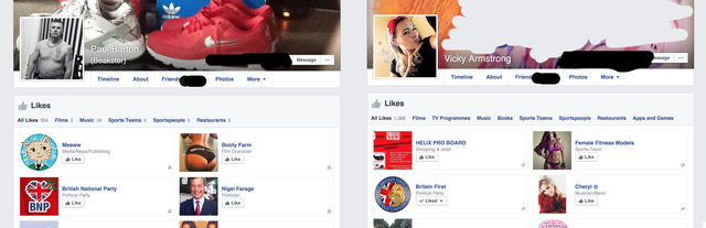 Paul Barton's support for the BNP and Victoria Armstrong's support for BF