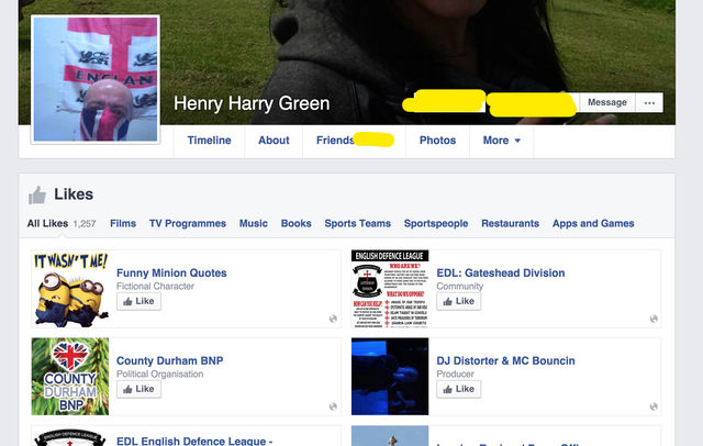 Henry Green's support for the BNP