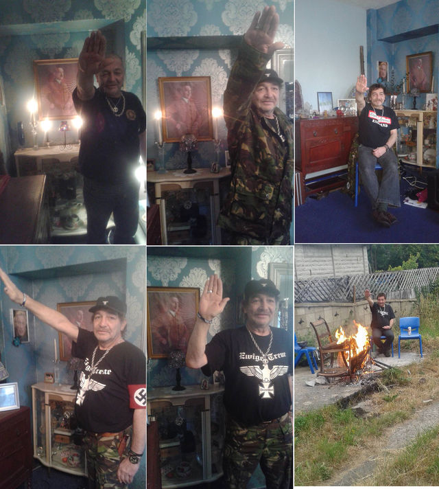 Bodo Wolff giving Nazi salutes