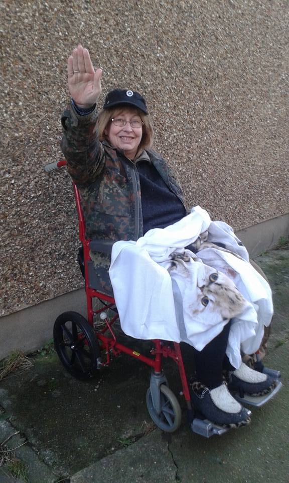 Rachel Wolff giving Nazi salutes