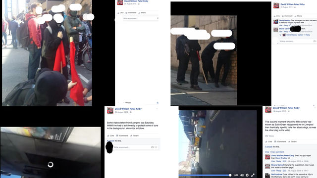 David Kirby filming and taking photos to identify "reds" at WMM Liverpool