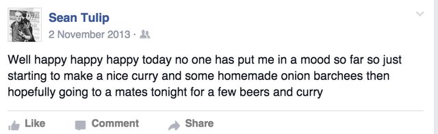 Sean Tulip forgets if there was no immigration there would be no curry