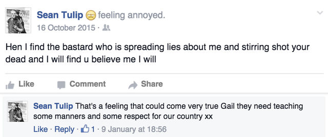 Sean Tulip's NEI threats