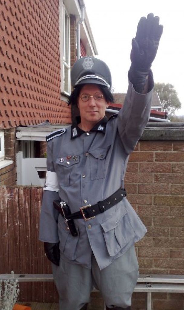 Gary Short nazi uniform and Hitler salute