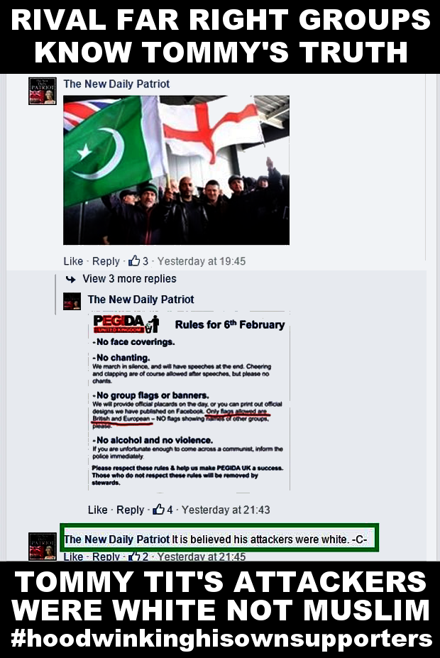 Tommy's Attackers Were White, Not Muslims